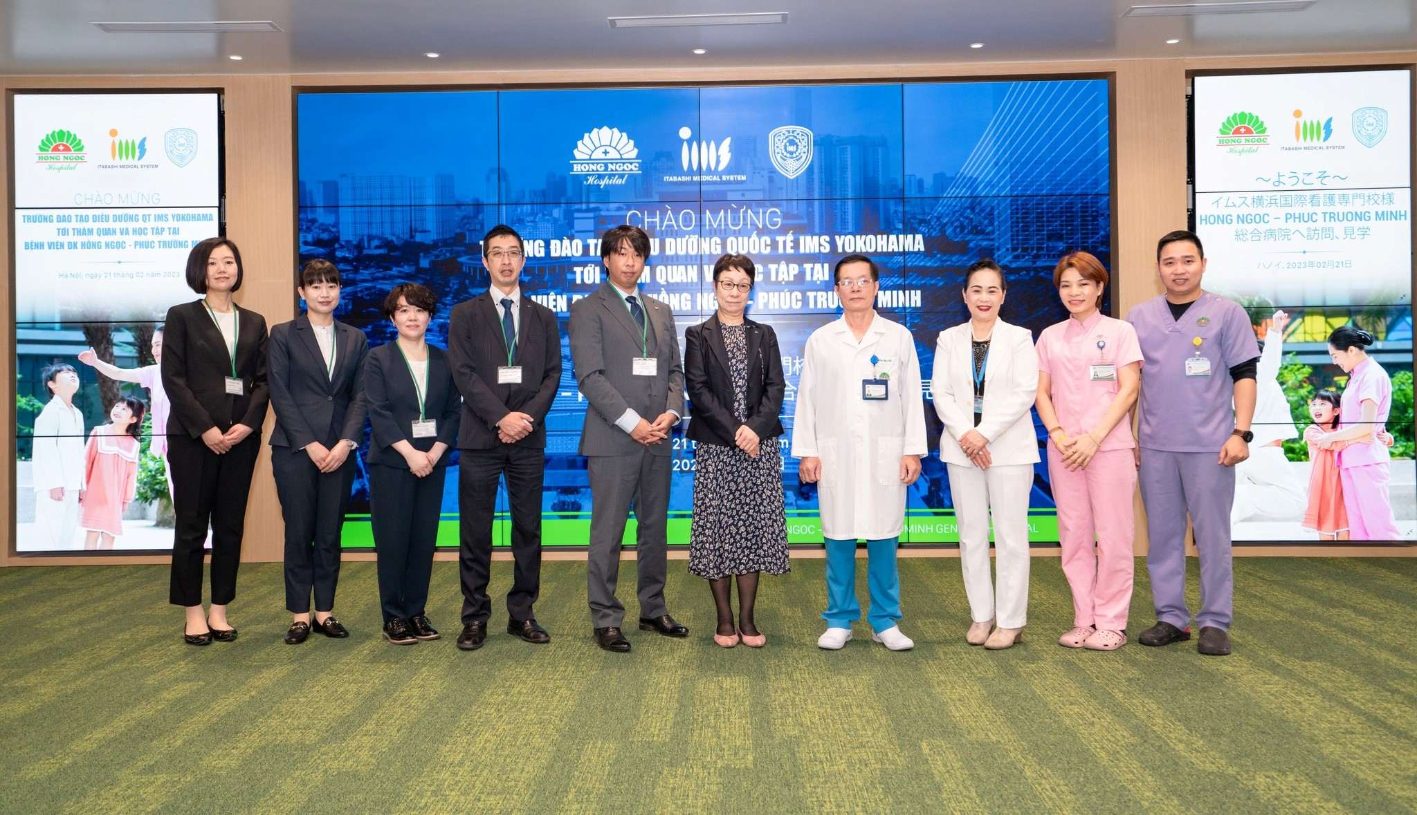 Trường Điều dưỡng Quốc tế IMS Yokohama tham quan và làm việc tại Bệnh viện Đa khoa Hồng Ngọc – Phúc Trường Minh